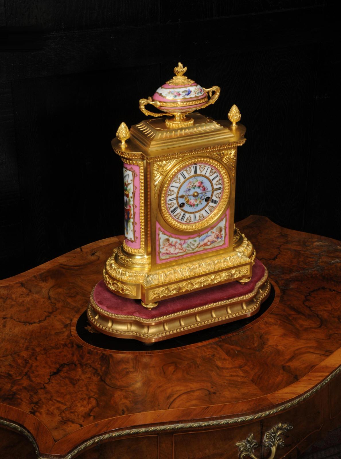 Fine Ormolu and Sevres Porcelain Clock by Jean-Baptiste Delettrez 1