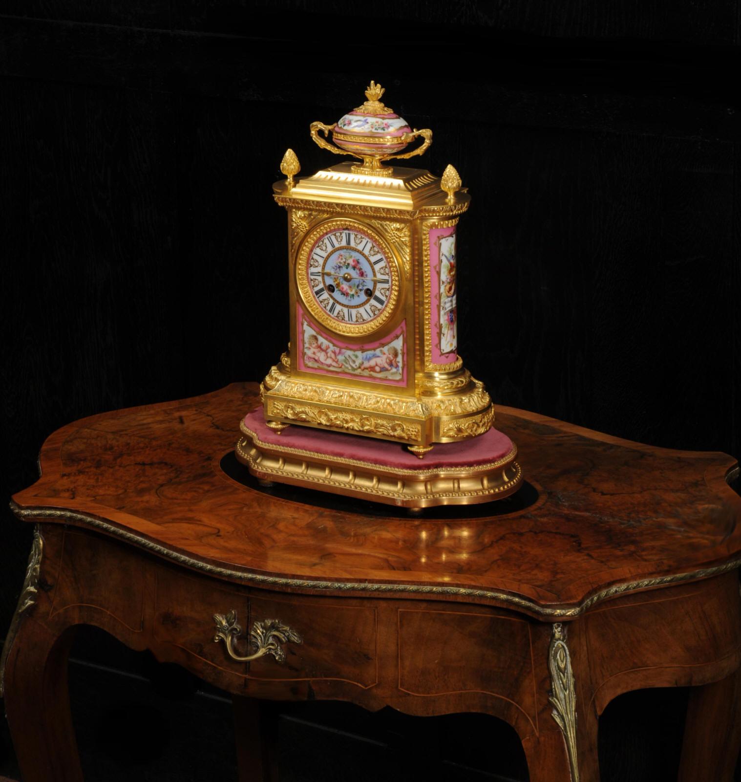 Fine Ormolu and Sevres Porcelain Clock by Jean-Baptiste Delettrez 2