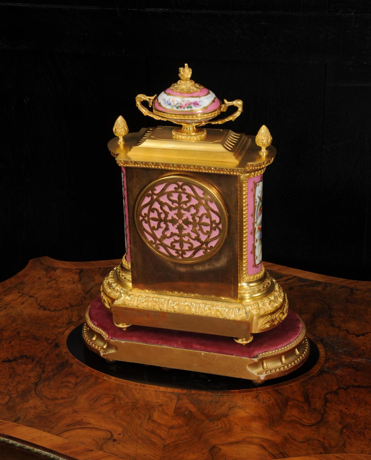Fine Ormolu and Sevres Porcelain Clock by Jean-Baptiste Delettrez 3