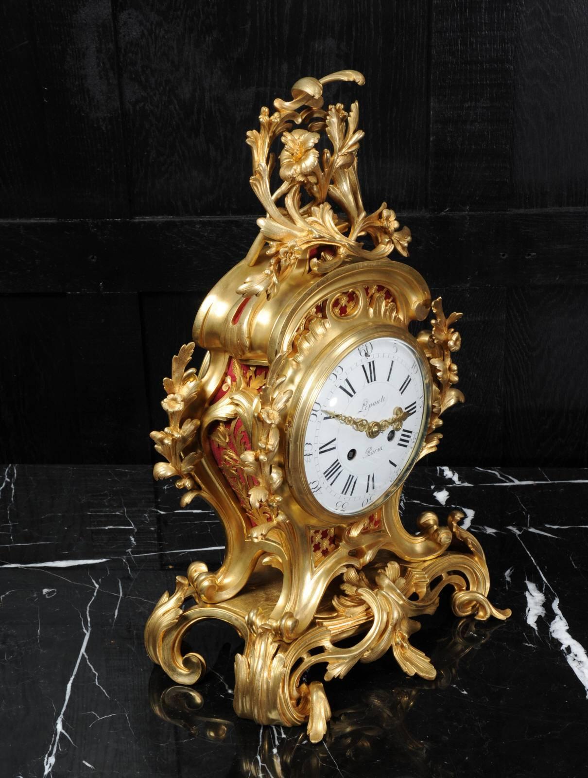 Fine Ormolu Rococo Clock by Henry Lepaute 1