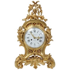 Fine Ormolu Rococo Clock by Henry Lepaute