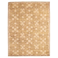 Fine Transitional Neutral Persian Oushak Carpet, 9
 x 12
