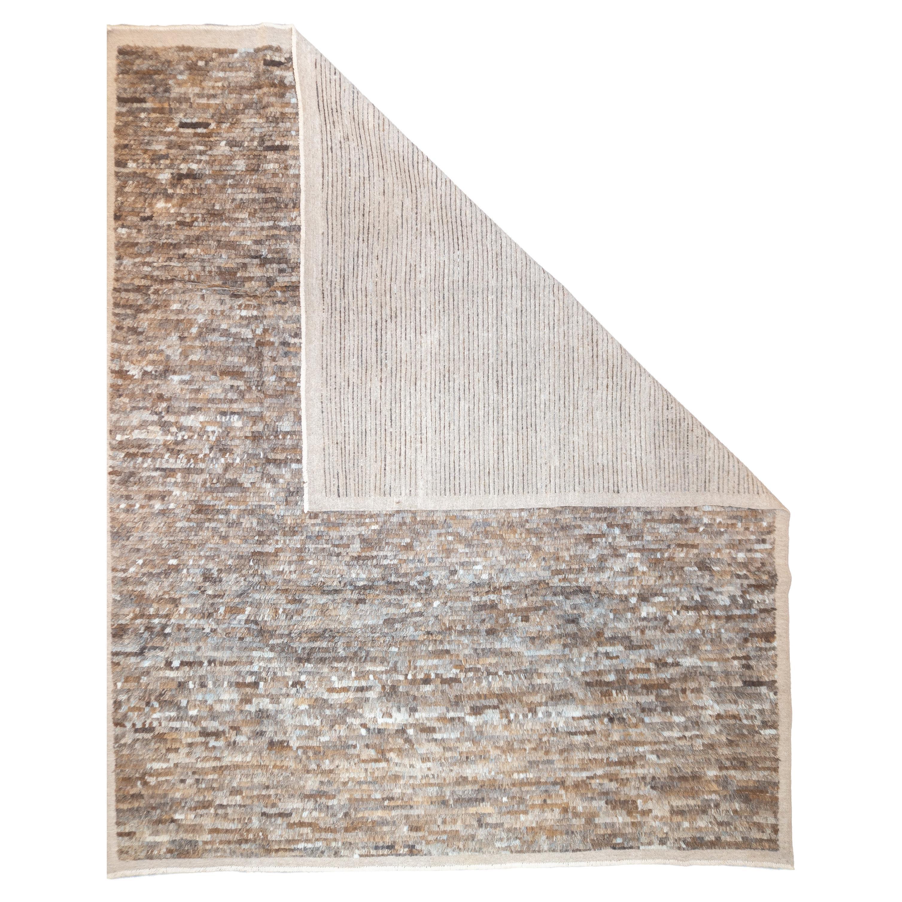Tappeto moderno in lana di pecora Fine Oushak 8'1" x 9'11"