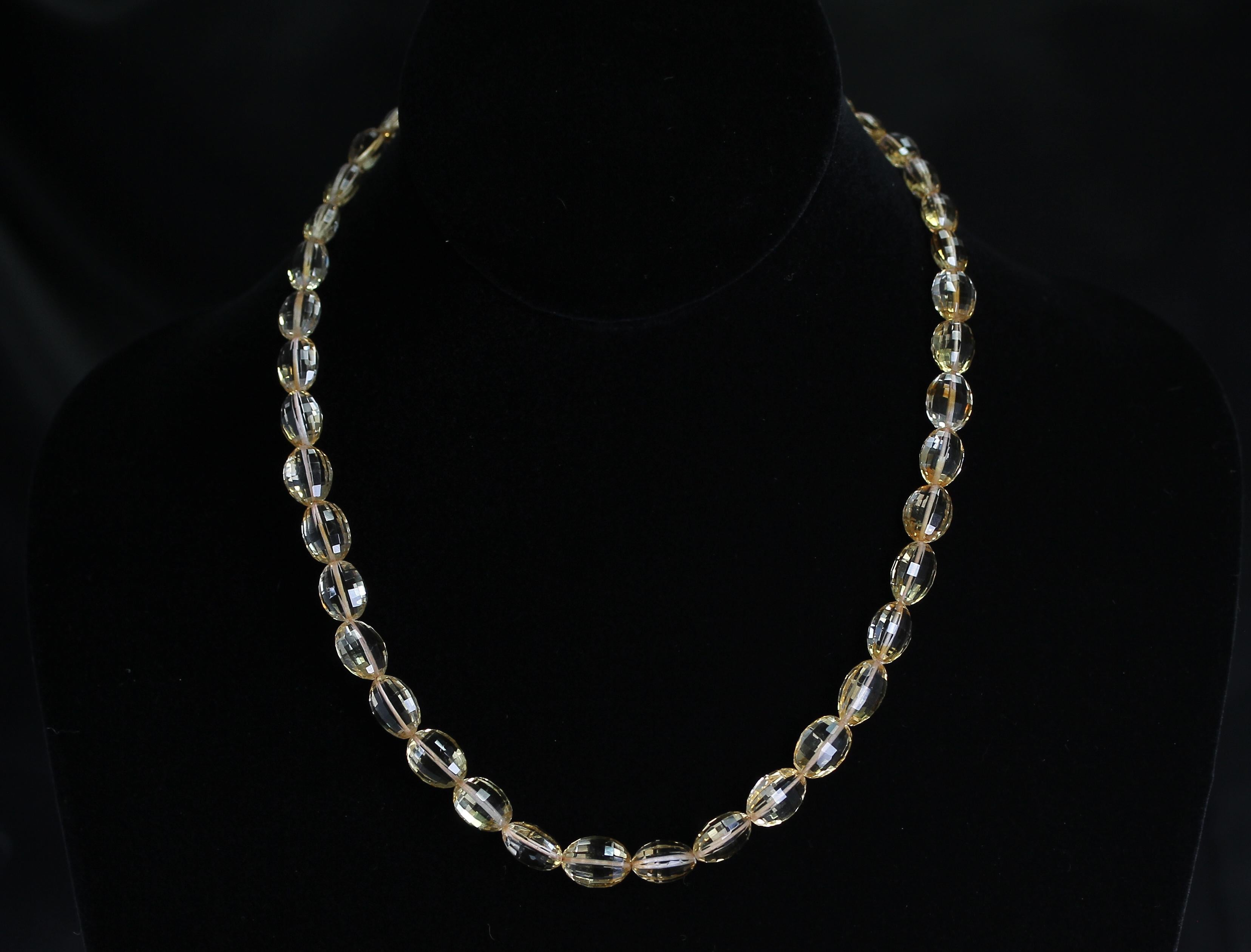 citrine beaded necklace