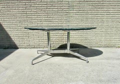 Eames Herman Miller Aluminum Group segmented base table with stone top