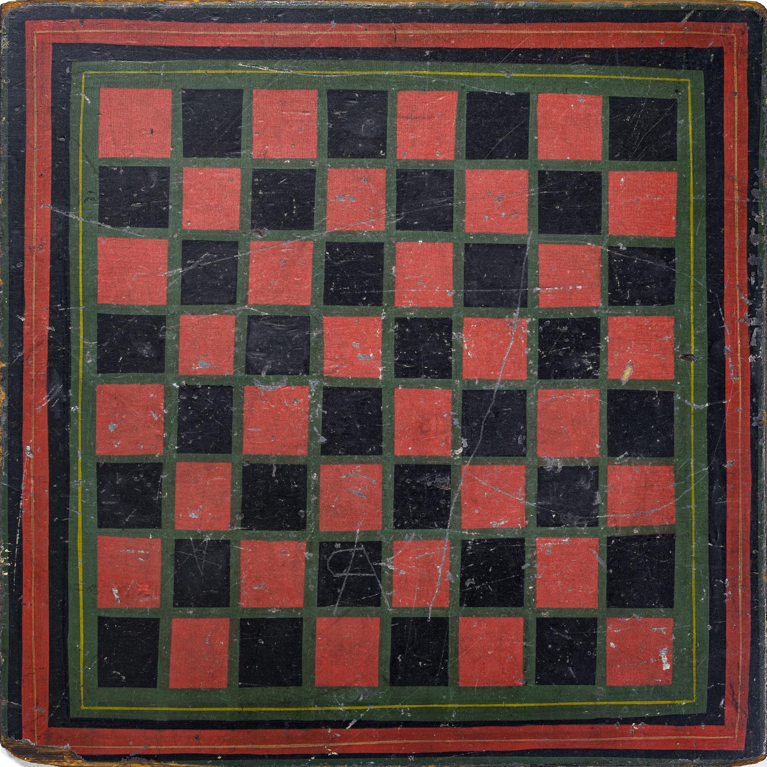 Fine Paint Decorated Double Sided Game Board