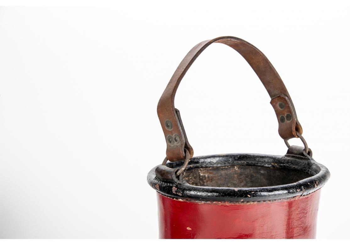 Industrial Fine Painted 19th C. Fire Bucket For Sale