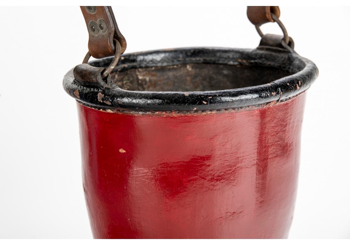 Fine Painted 19th C. Fire Bucket In Good Condition For Sale In Bridgeport, CT