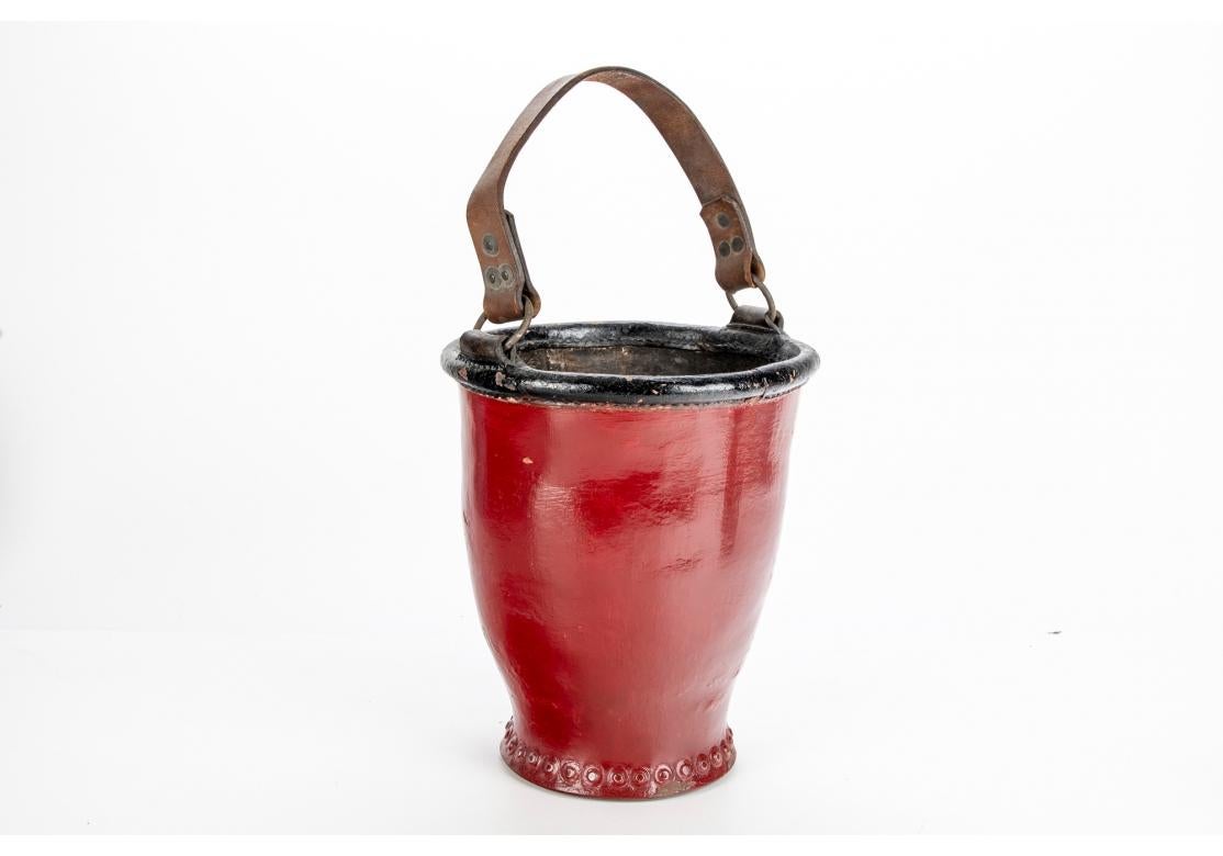 19th Century Fine Painted 19th C. Fire Bucket For Sale