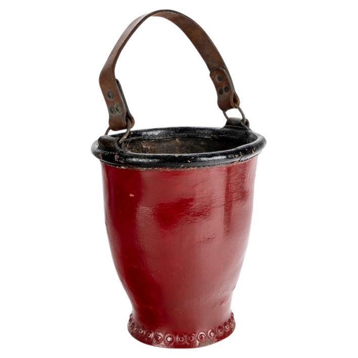 Fine Painted 19th C. Fire Bucket For Sale