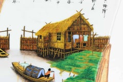 Fine Painted Chinese Porcelain Jingdezhen 1000 Years Souvenir, 2004 Century