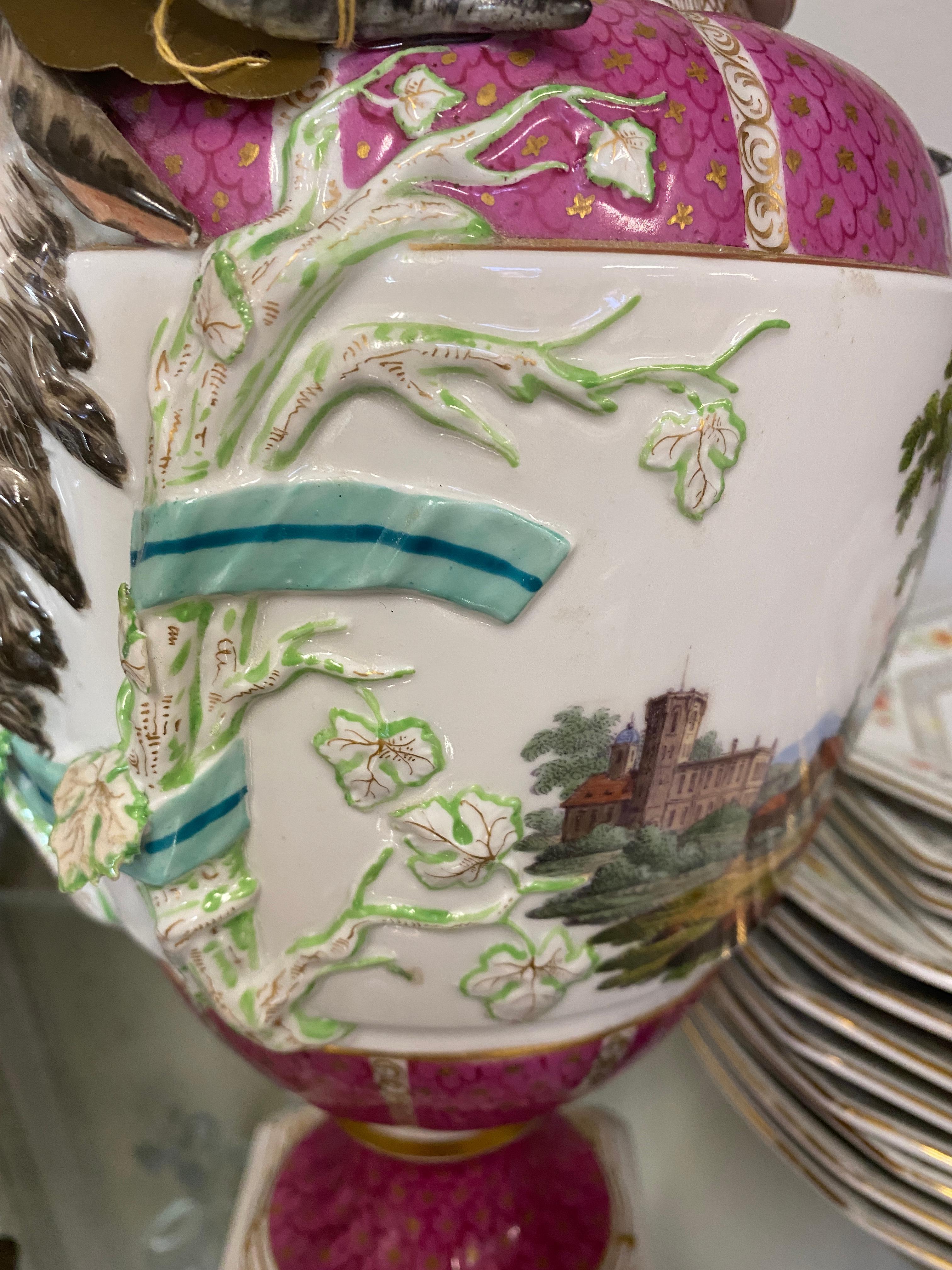 Fine Pair of 19th Century Porcelain Vases, Berlin For Sale 5