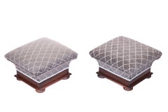 Fine Pair of Antique 19th Century Victorian Mahogany Foot Stools