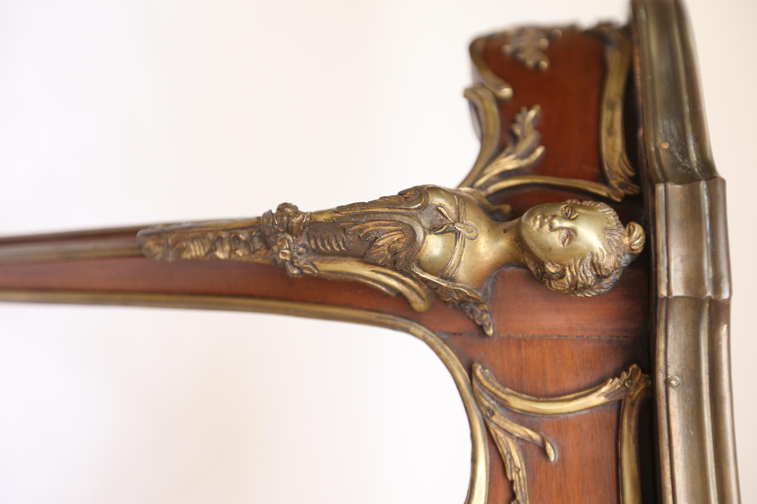 Fine Pair French Amaranth, Marble & gilt Lamp Tables. For Sale 8