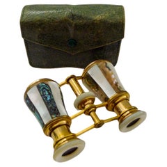 Fine Pair French Abalone & Mother of Pearl Opera Glasses
