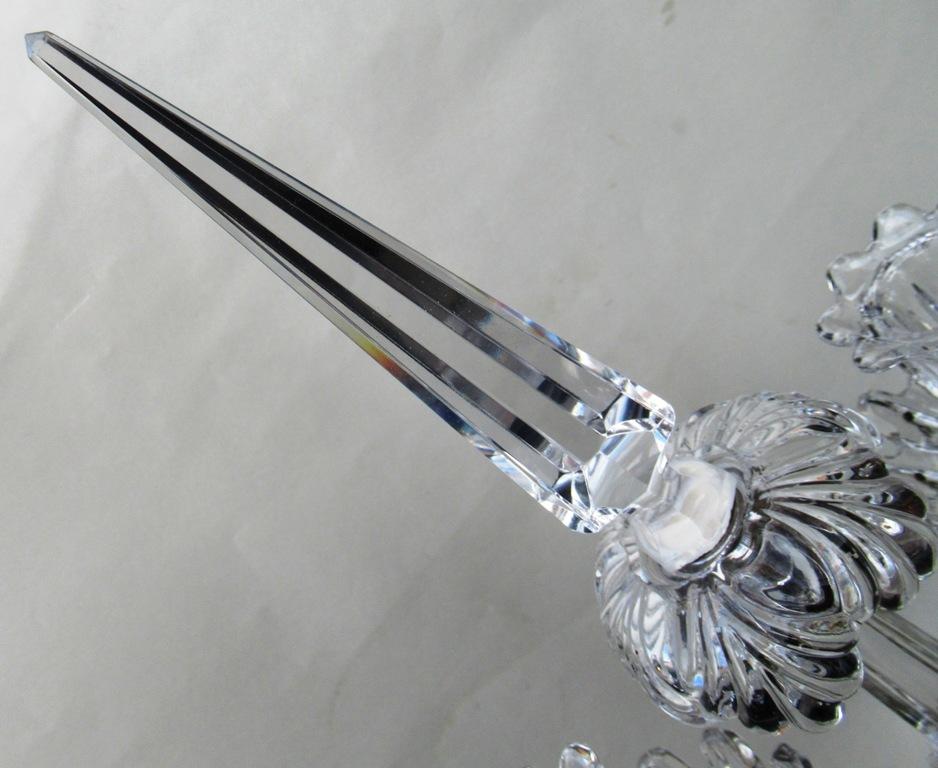 Fine Pair of French Baccarat France Full Lead Crystal Candelabra, 19th Century 2