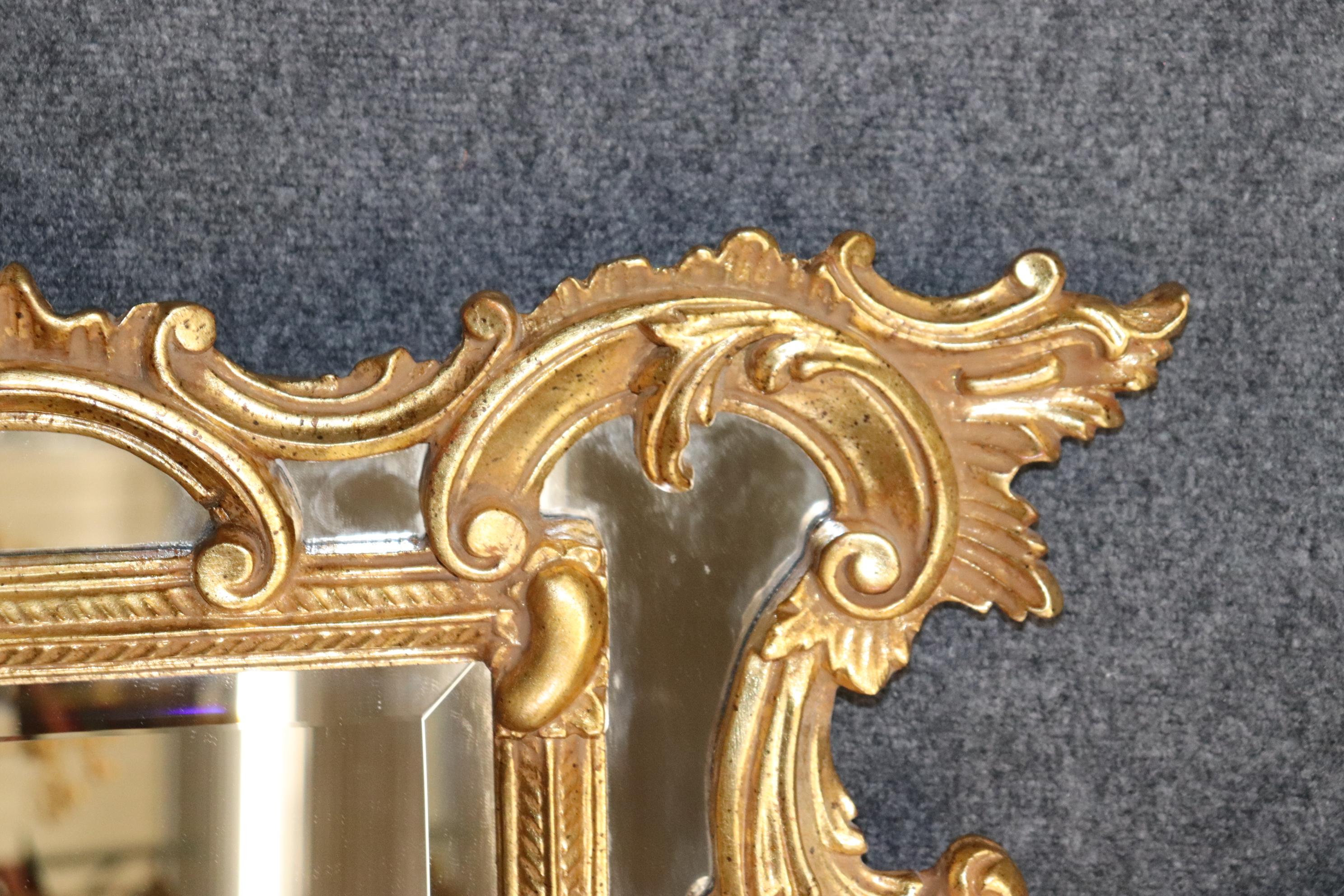 Fine Pair LaBarge Gilded Beveled French Louis XV Style Mirrors Made in Italy  4