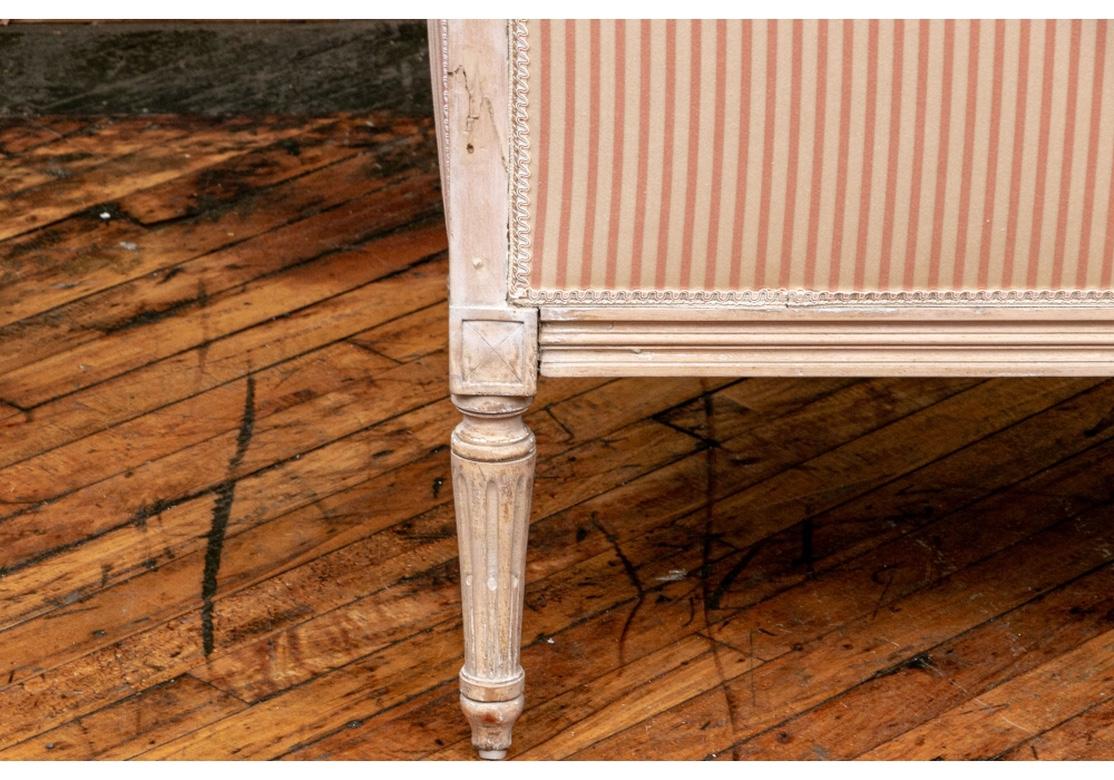 Fine Pair of Louis XVI French Style Upholstered Settees 1