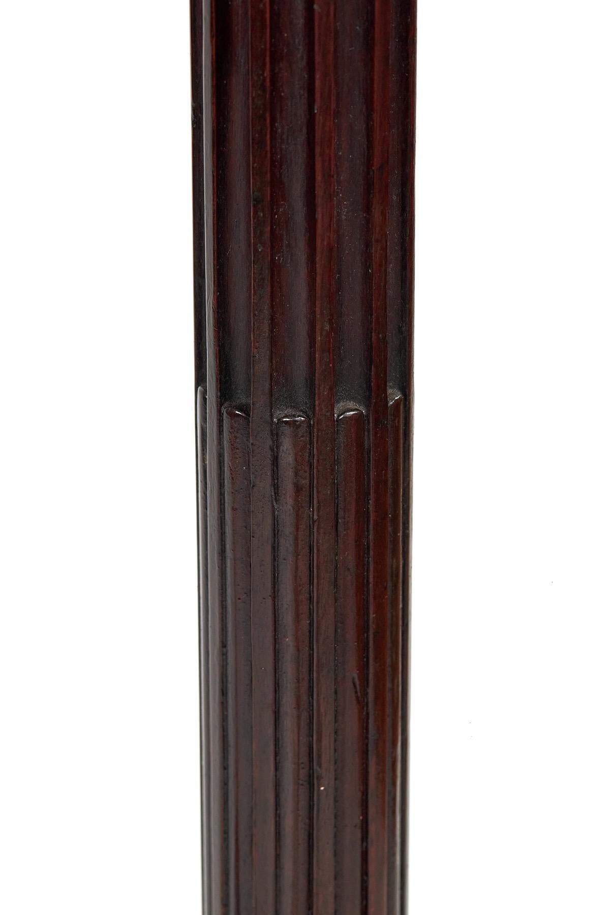 20th Century Fine Pair Mahogany & Carved Torchere Stands For Sale