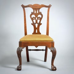 Fine Pair od Walnut 'Chippendale' Side Chairs