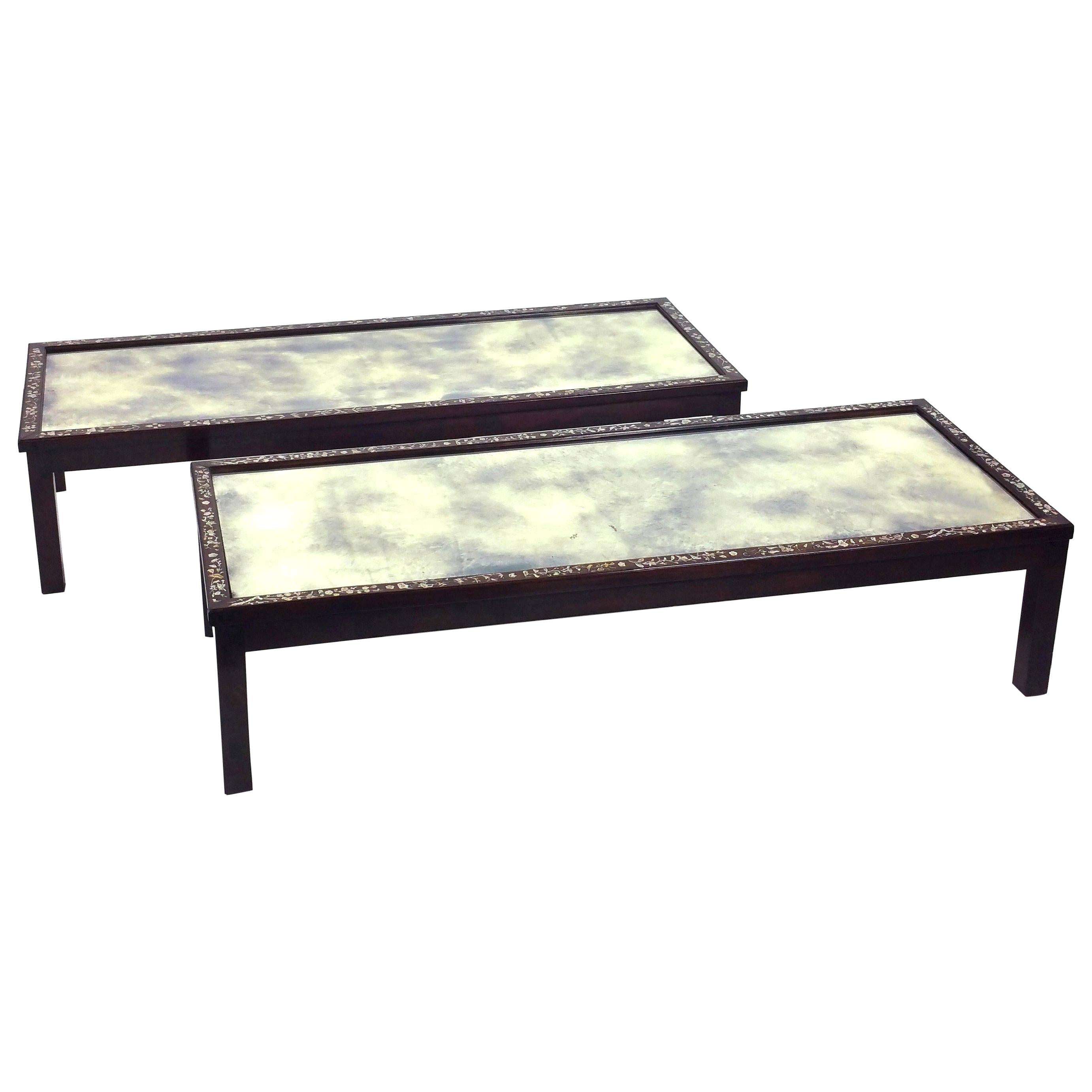 Fine Pair of 19th Century Chinese Hardwood Coffee Tables For Sale