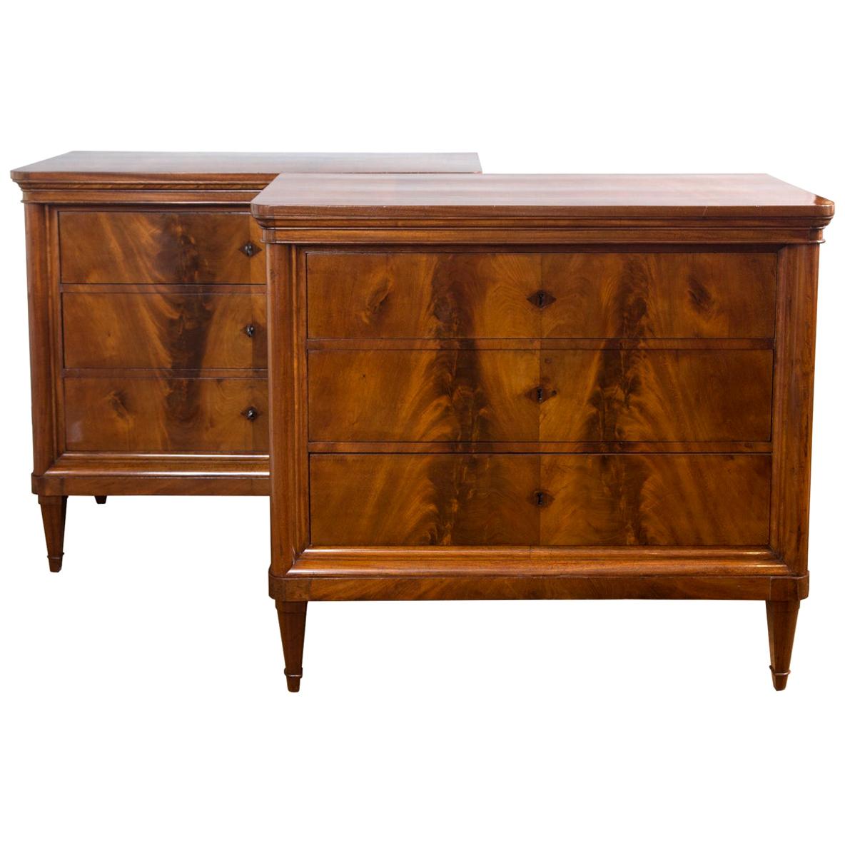 Fine Pair of 19th Century Continental Chest of Drawers