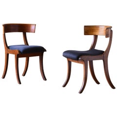 Fine Pair of 19th Century Empire Klismos Chairs