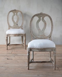 Paire de chaises gustaviennes du 19ème siècle