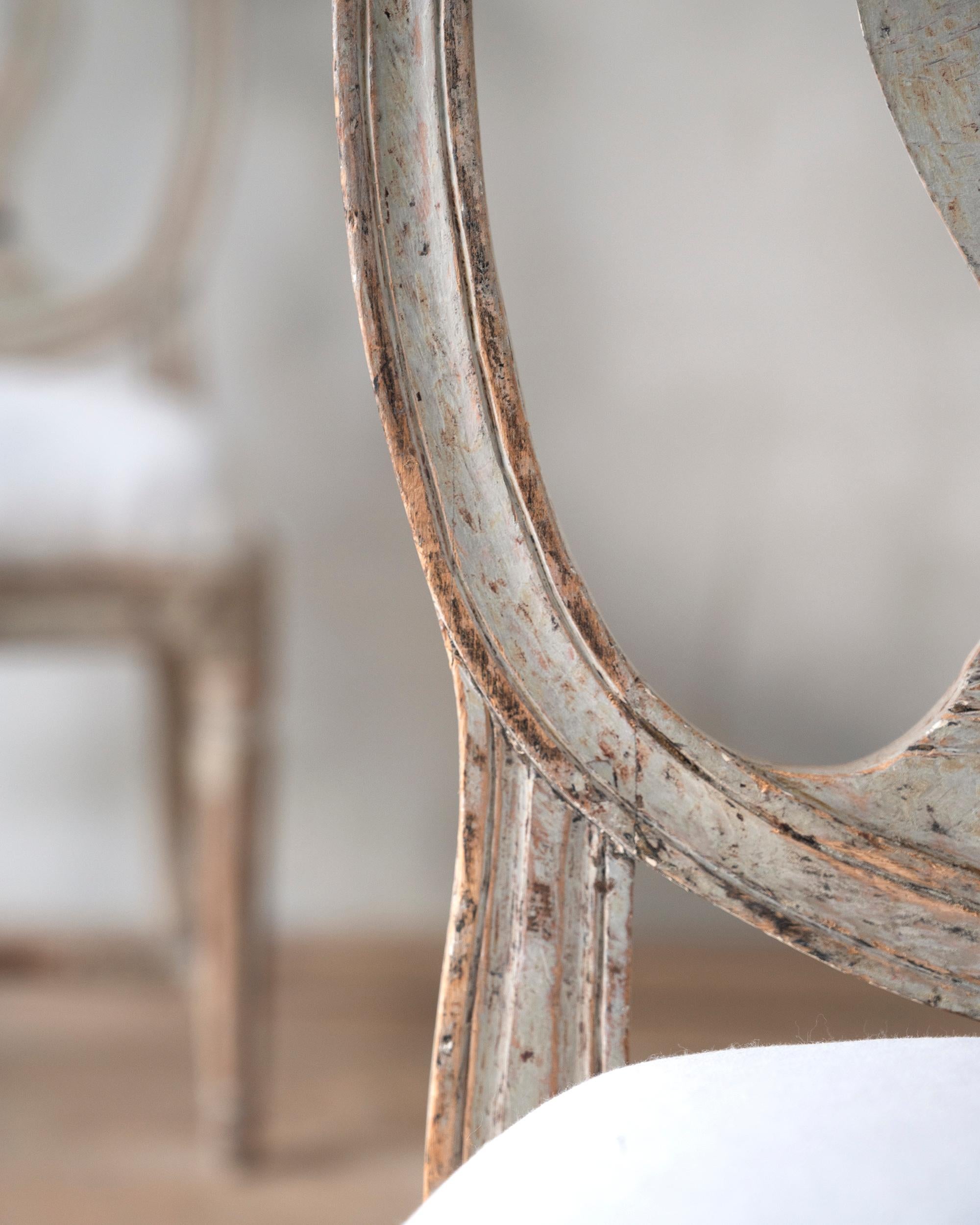 Swedish Fine pair of 19th Century Gustavian Chairs For Sale
