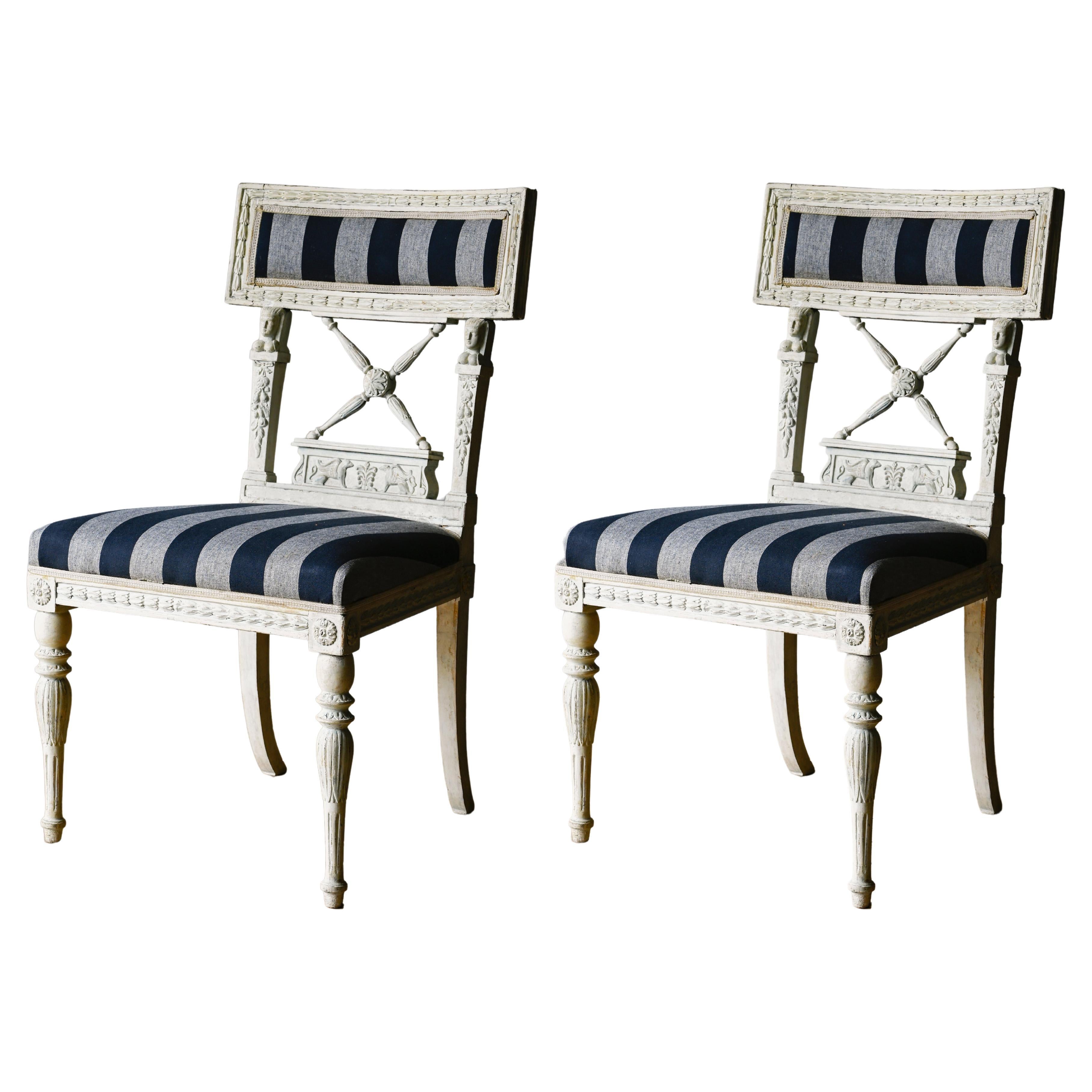 Fine Pair of 19th Century Gustavian Chairs