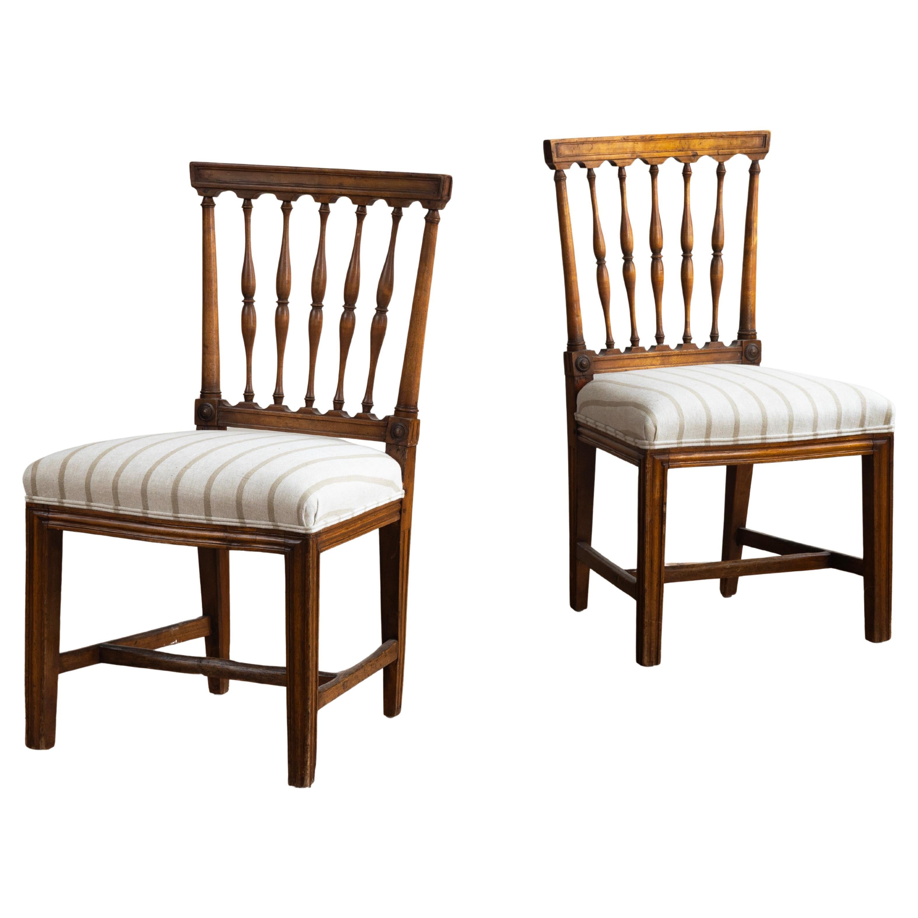 Fine Pair of 19th Century Gustavian Chairs