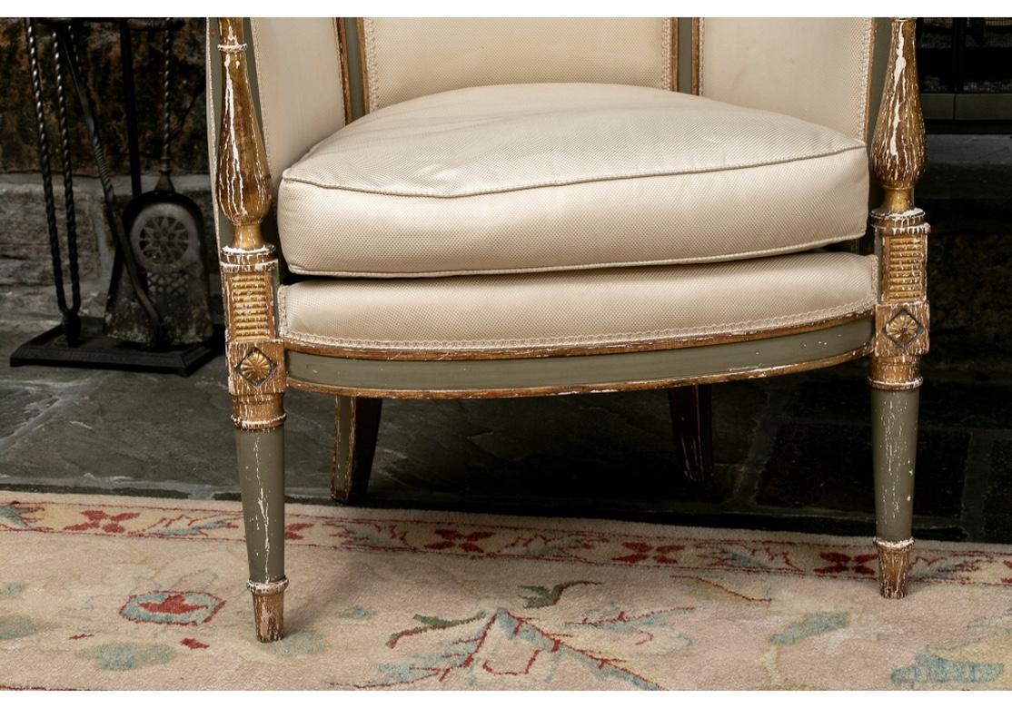 European Fine Pair of 19th Century Gustavian Style Armchairs