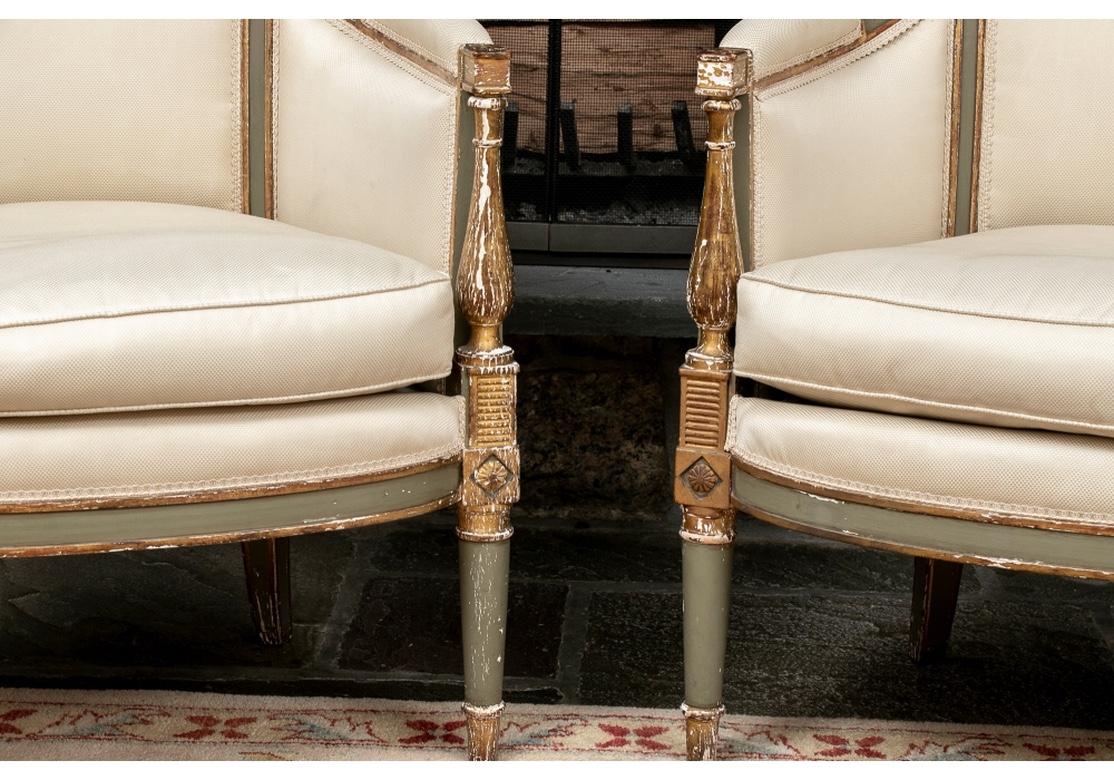 Wood Fine Pair of 19th Century Gustavian Style Armchairs