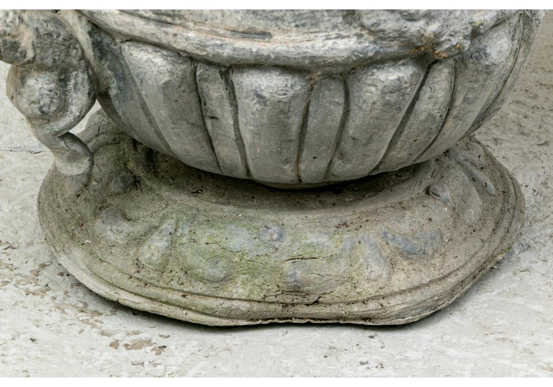 Fine Pair Of Antique Lead Garden Urns For Sale 7