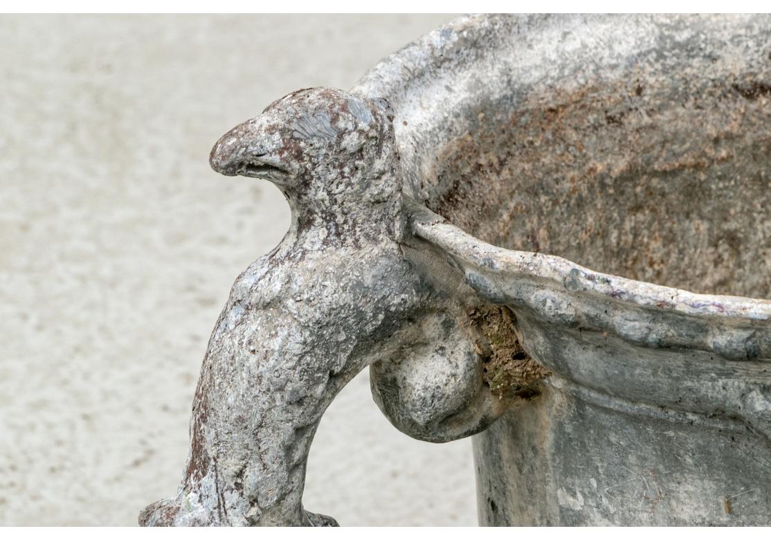 Fine Pair Of Antique Lead Garden Urns For Sale 1