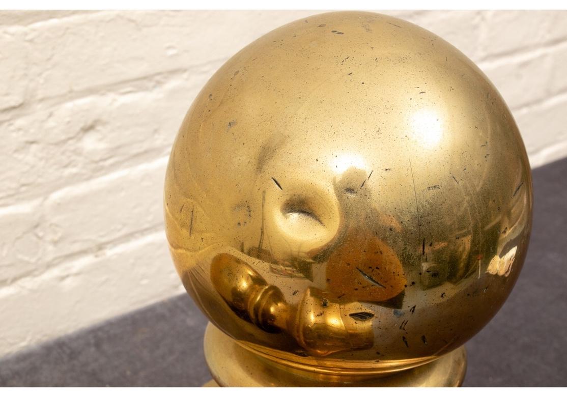 Fine Pair of Antique Nautical Brass Bollards 2