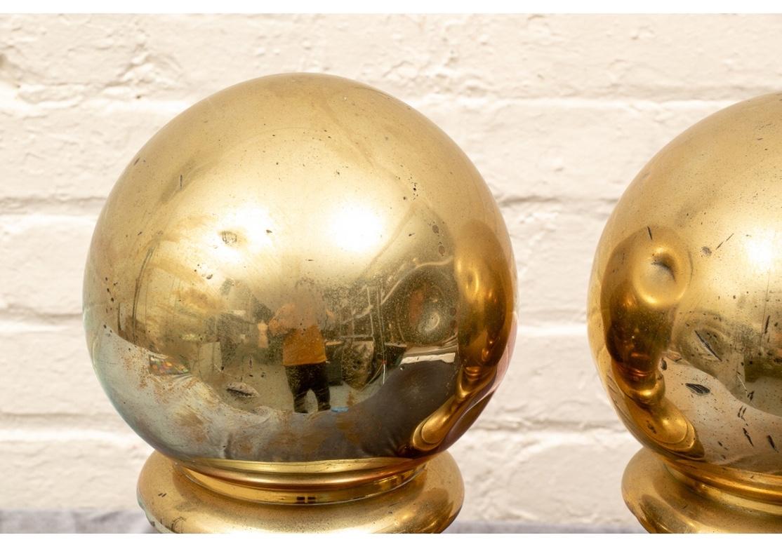 Fine Pair of Antique Nautical Brass Bollards 3