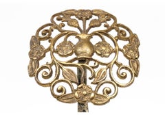 Fine Pair Of Antique Rosette Andirons