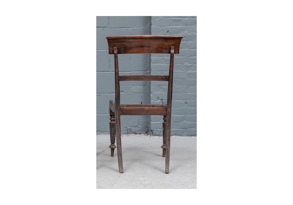 19th Century Fine Pair Of Antique Rosewood Neoclassical Style Chair Frames for Restoration For Sale