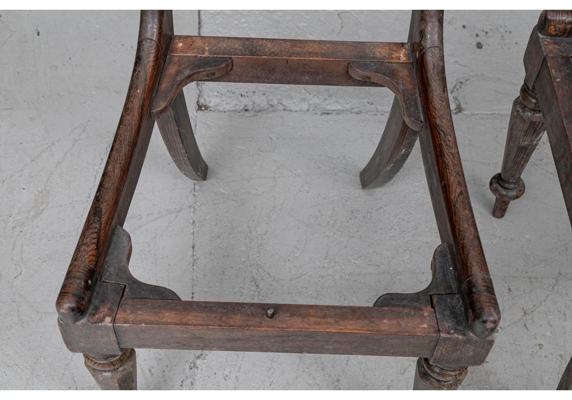 Fine Pair Of Antique Rosewood Neoclassical Style Chair Frames for Restoration For Sale 1