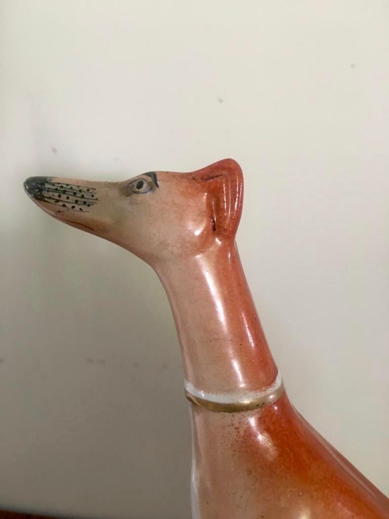 Feines Paar antiker Staffordshire Greyhounds im Angebot 7