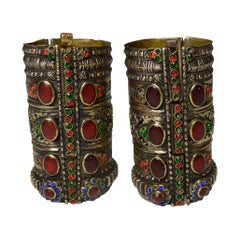 Fine Pair of Antique Tribal Bracelets Himalaya Afghanistan