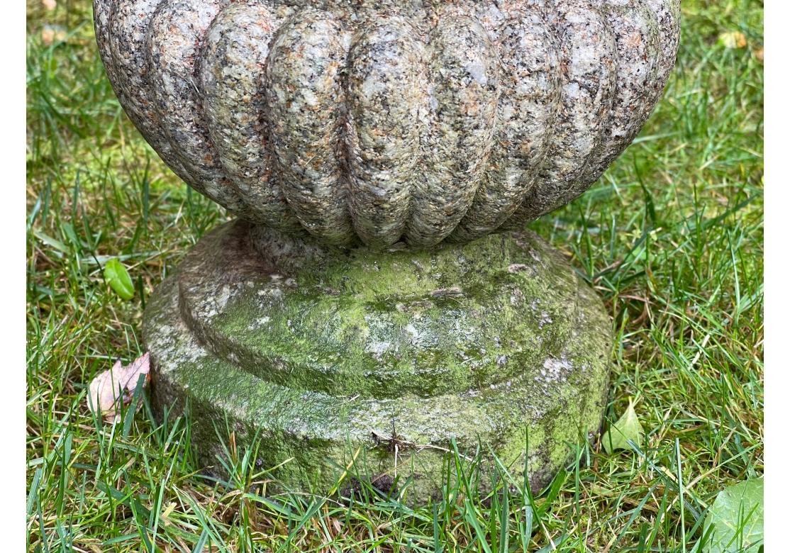 20th Century Fine Pair Of Antique Urn Form Granite Garden Stools For Sale