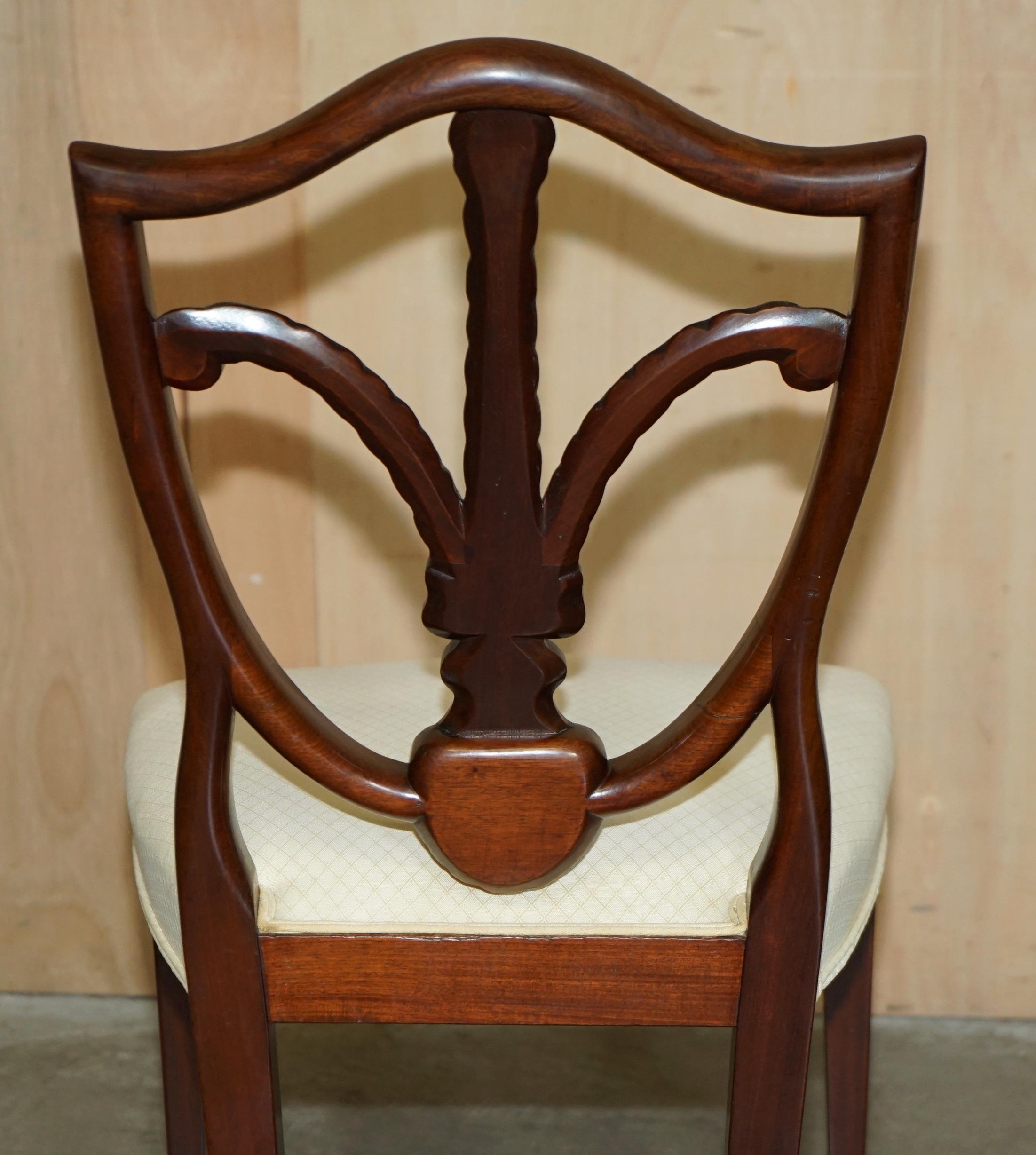 FEINES Pärchen ANTiQUE VICTORIAN GEORGE HEPPLEWHITE PRINCE OF WALES SEITENSTÜHLE im Angebot 9