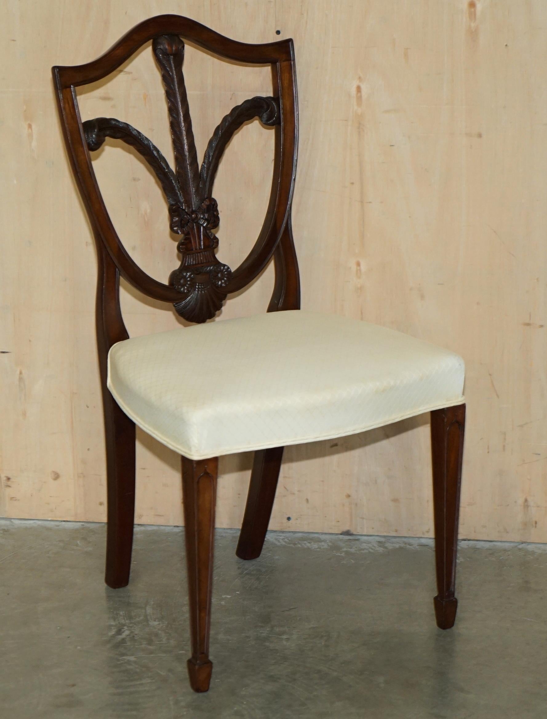 FEINES Pärchen ANTiQUE VICTORIAN GEORGE HEPPLEWHITE PRINCE OF WALES SEITENSTÜHLE im Angebot 10