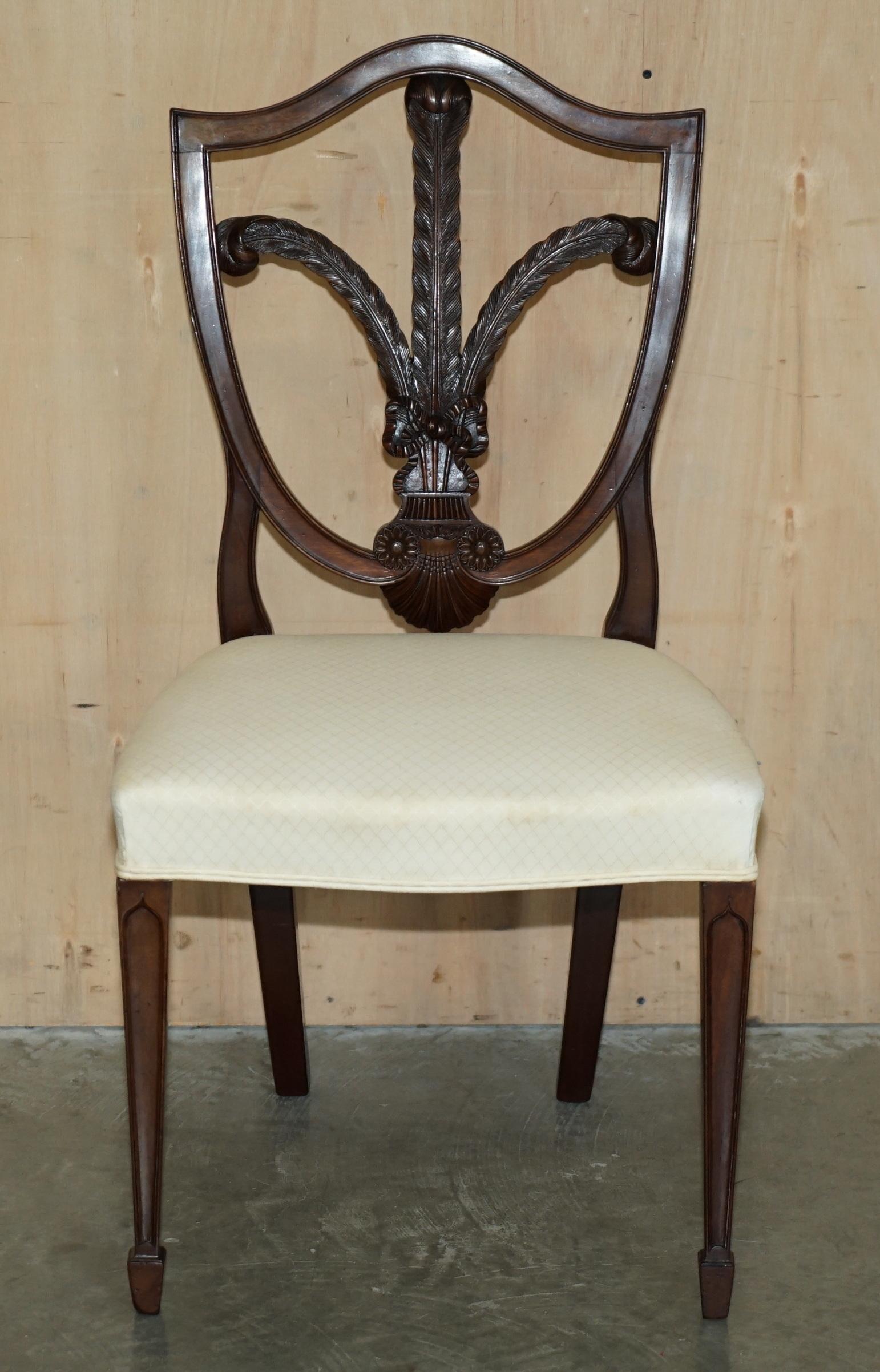 FEINES Pärchen ANTiQUE VICTORIAN GEORGE HEPPLEWHITE PRINCE OF WALES SEITENSTÜHLE im Angebot 11