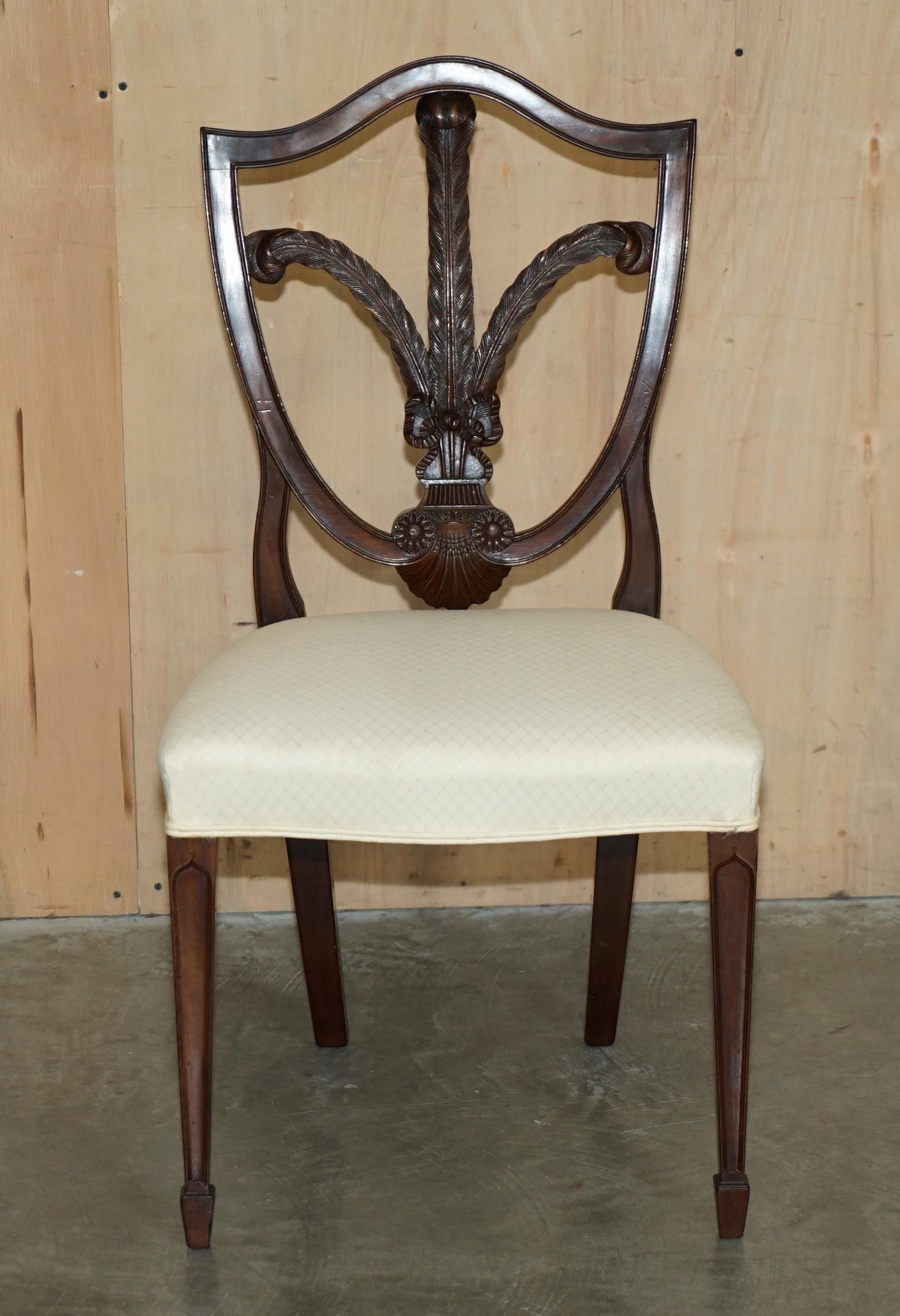 FEINES Pärchen ANTiQUE VICTORIAN GEORGE HEPPLEWHITE PRINCE OF WALES SEITENSTÜHLE (Viktorianisch) im Angebot