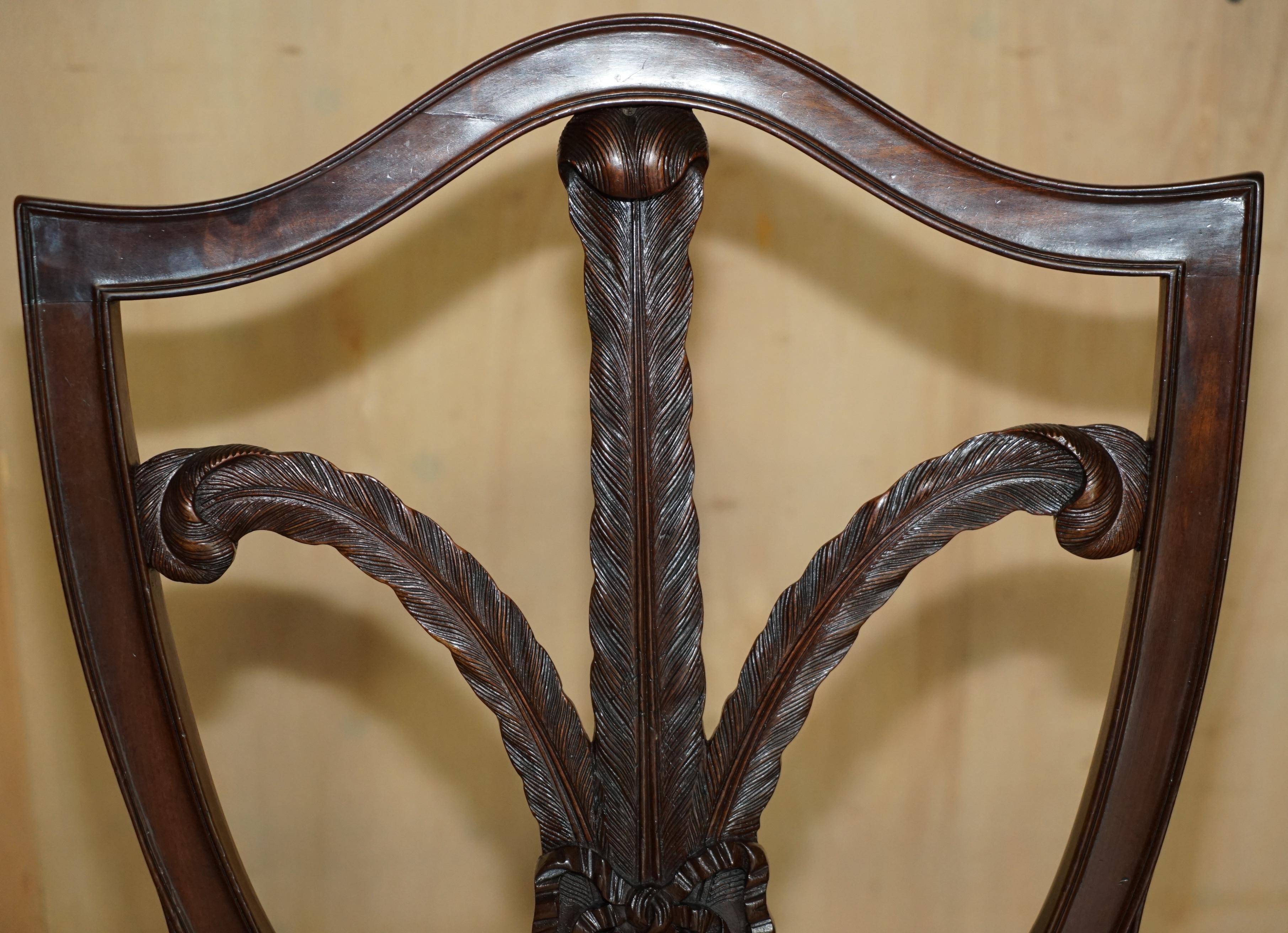 FEINES Pärchen ANTiQUE VICTORIAN GEORGE HEPPLEWHITE PRINCE OF WALES SEITENSTÜHLE im Zustand „Gut“ im Angebot in West Sussex, Pulborough