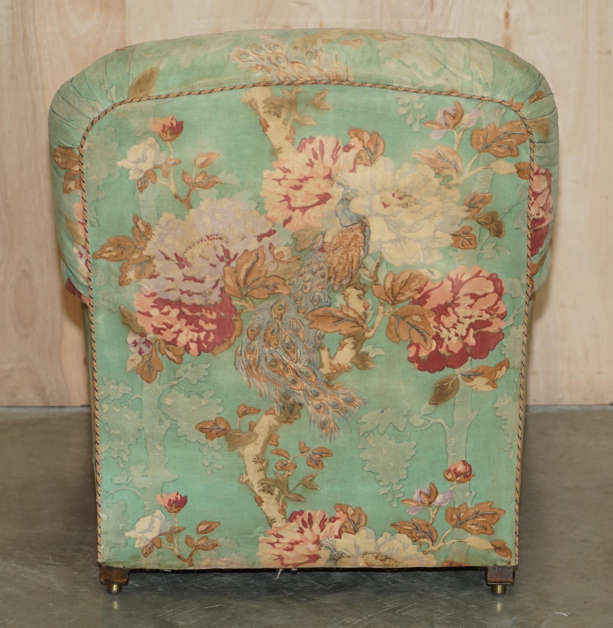 FINE PAIR OF ANTIQUE VICTORIAN MAPLE & CO HOWARD ENGLISH COUNTRY HOUSE ARMCHAIRs 2