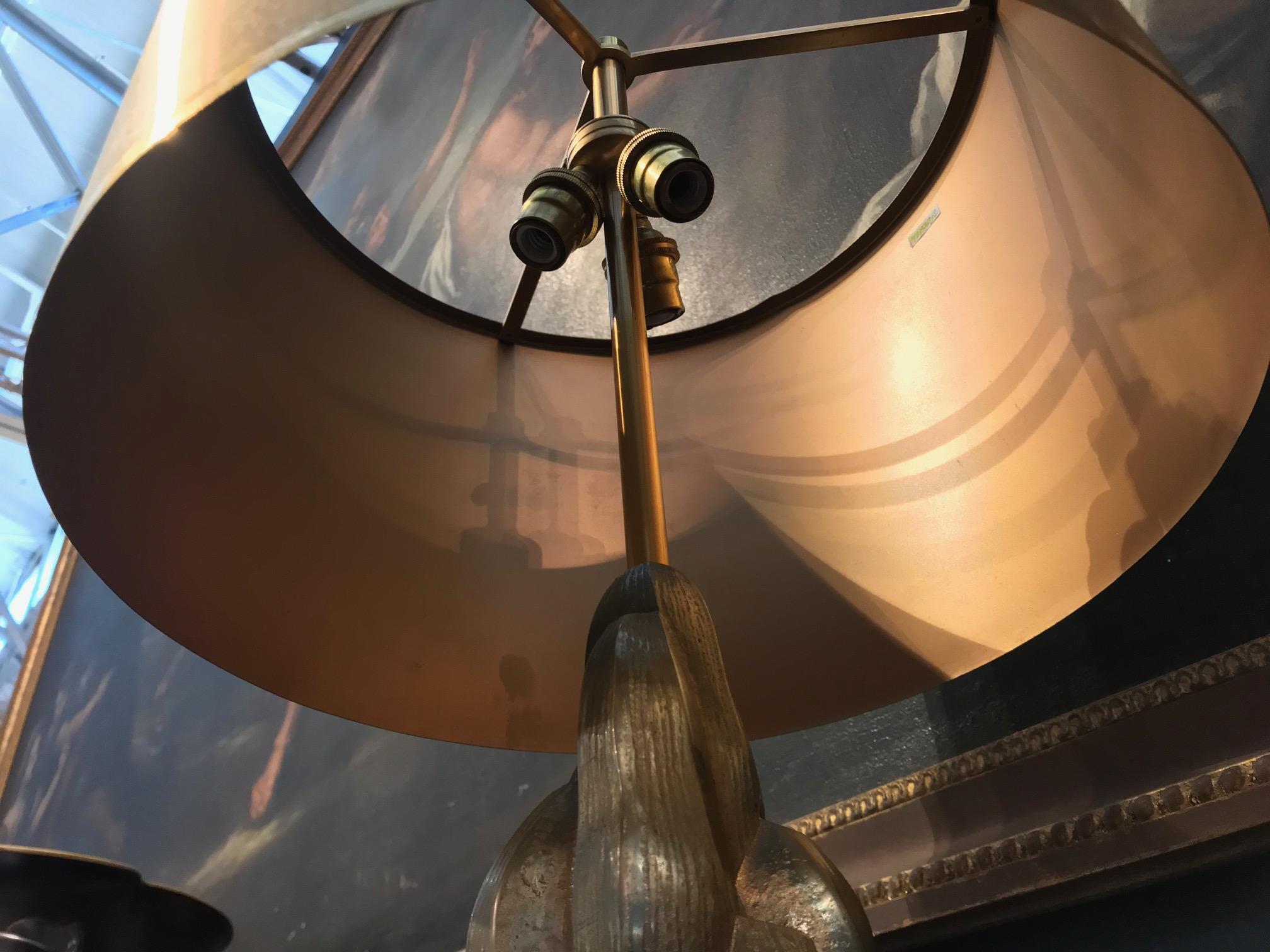 Fine Pair of Brass Lamps by Maison Charles 1